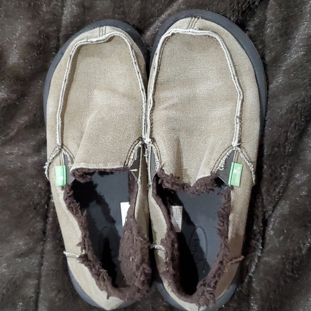 Sanuk Boys Vagabond Chill Slip On Shoes Brown Yoga Mat